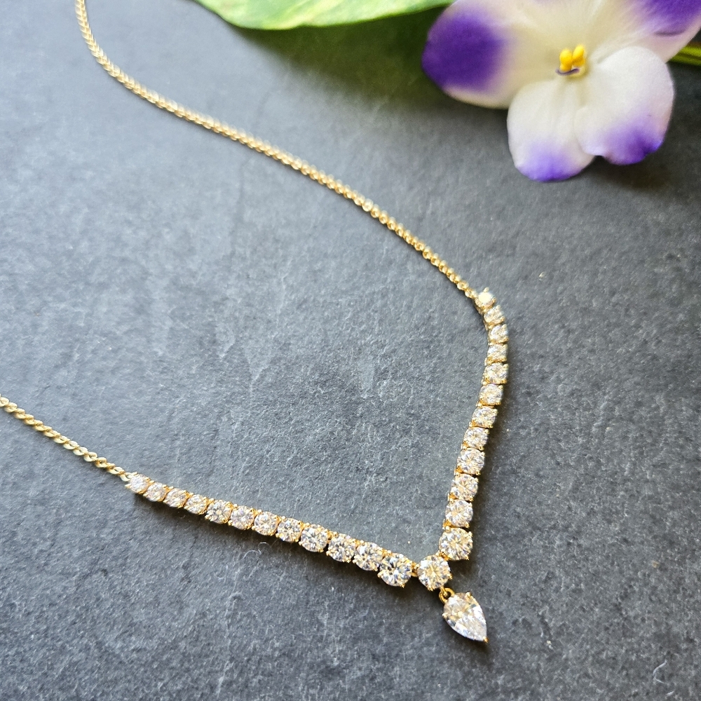 🦋LAST🦋 NWT Nadri RSVP CZ Crystal 18k Gold Plated Necklace